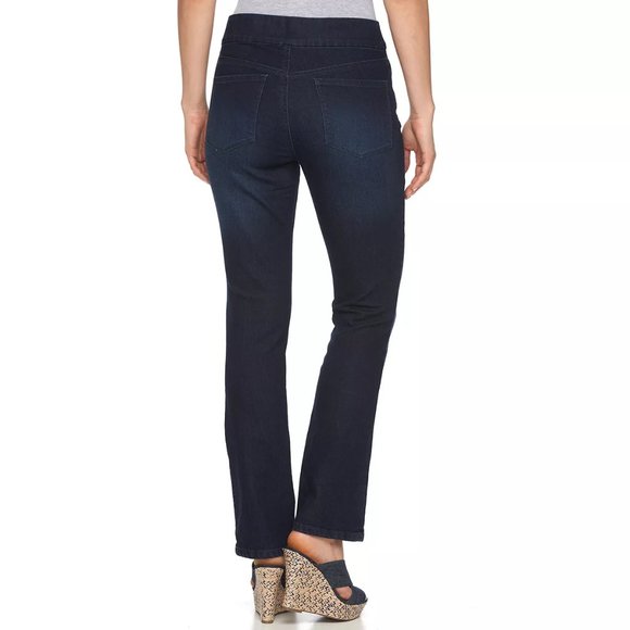 Gloria Vanderbilt Avery Pull-On Straight Leg Jeans - Picture 3 of 4